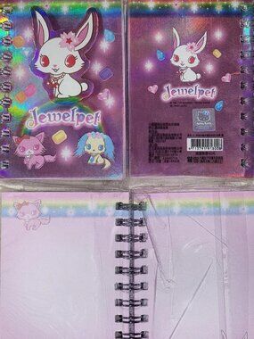 Sanrio Pink Jewel pet Holographic candy spiral notebook memo pad notepad RARE